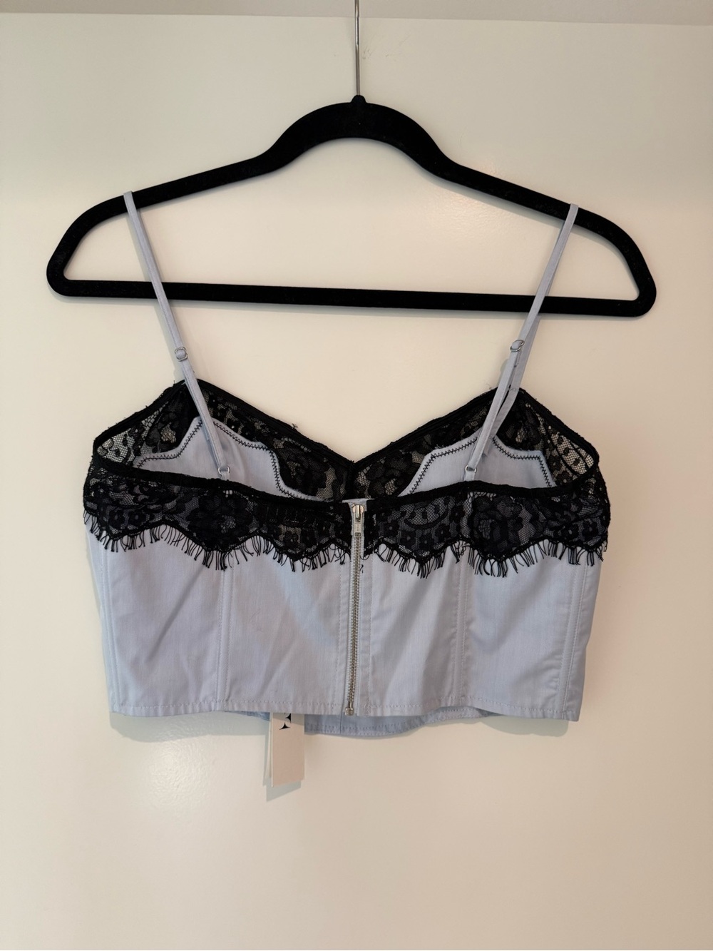 Fleur du Mal Light Poplin & Lace Bustier ice blue - Picture 4 of 4